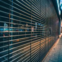 Closed Passage during coronavirus lockdown in Hong Kong